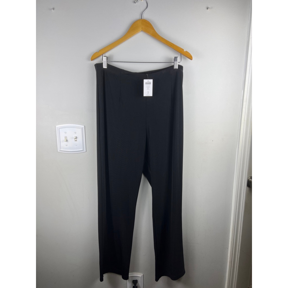 Chico's Easywear Flawless Pant Size 3 XL Regular Black Pull-On Stretch Travel Pa - Picture 2 of 5